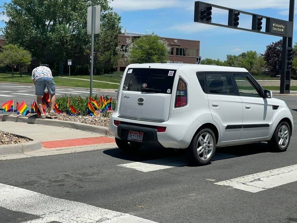 Fred Wilkins Removing Pride Flags in Louisville